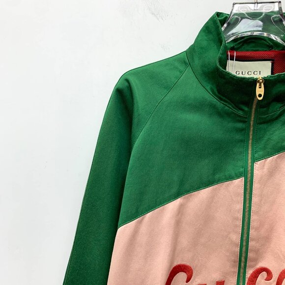 Gucci Color-block cotton stand-collar zip-up long-sleeve jacket - Picture 3 of 9